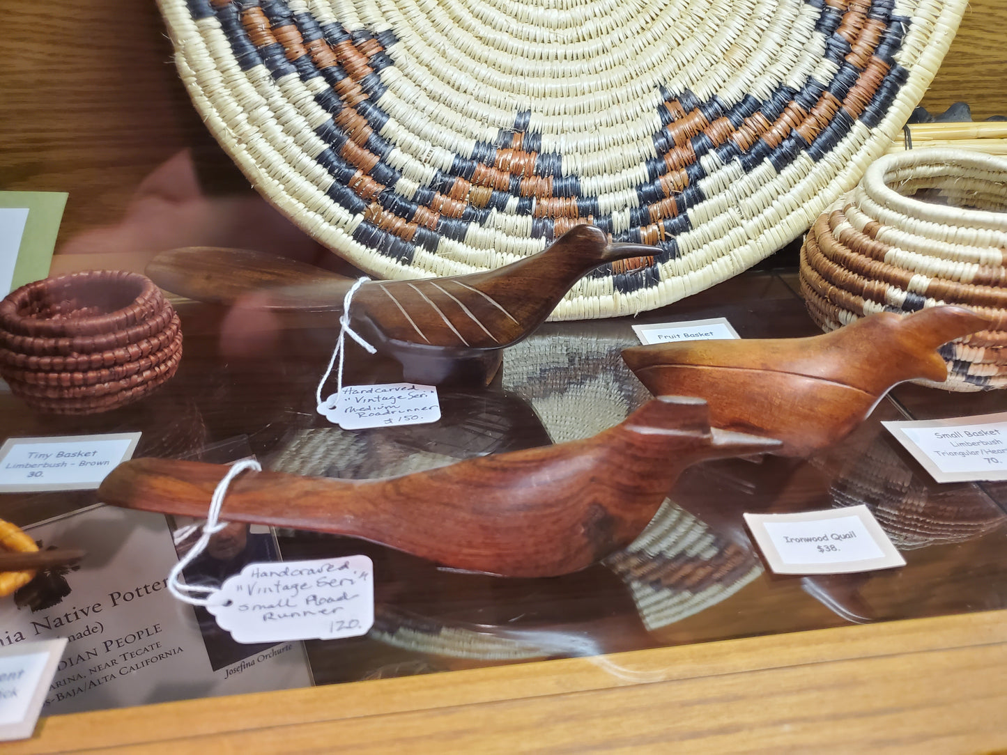 Hand-carved Ironwood Medium Roadrunner, Vintage Seri