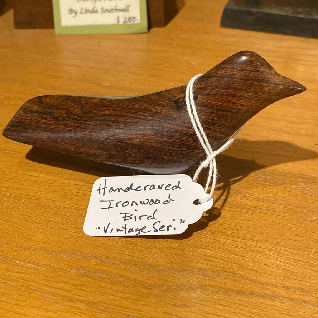 Hand-carved Ironwood Small Bird, Vintage Seri