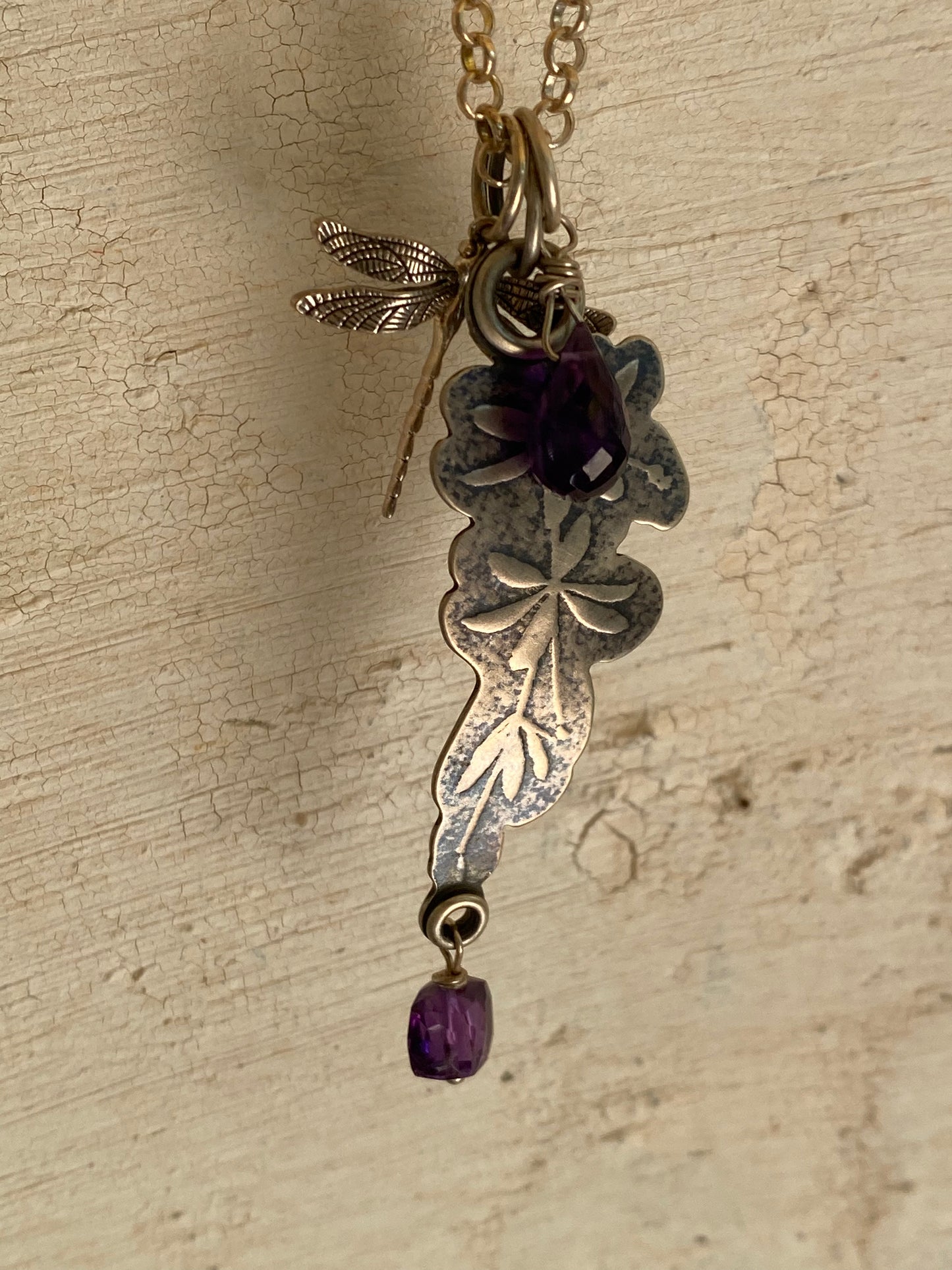Sterling Silver, Amethyst Necklace - Stone Blossoms by Cathy Enright