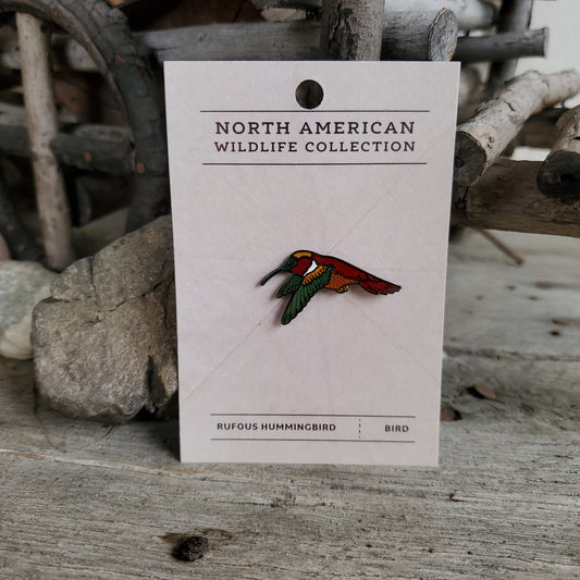 Rufous Hummingbird Pin