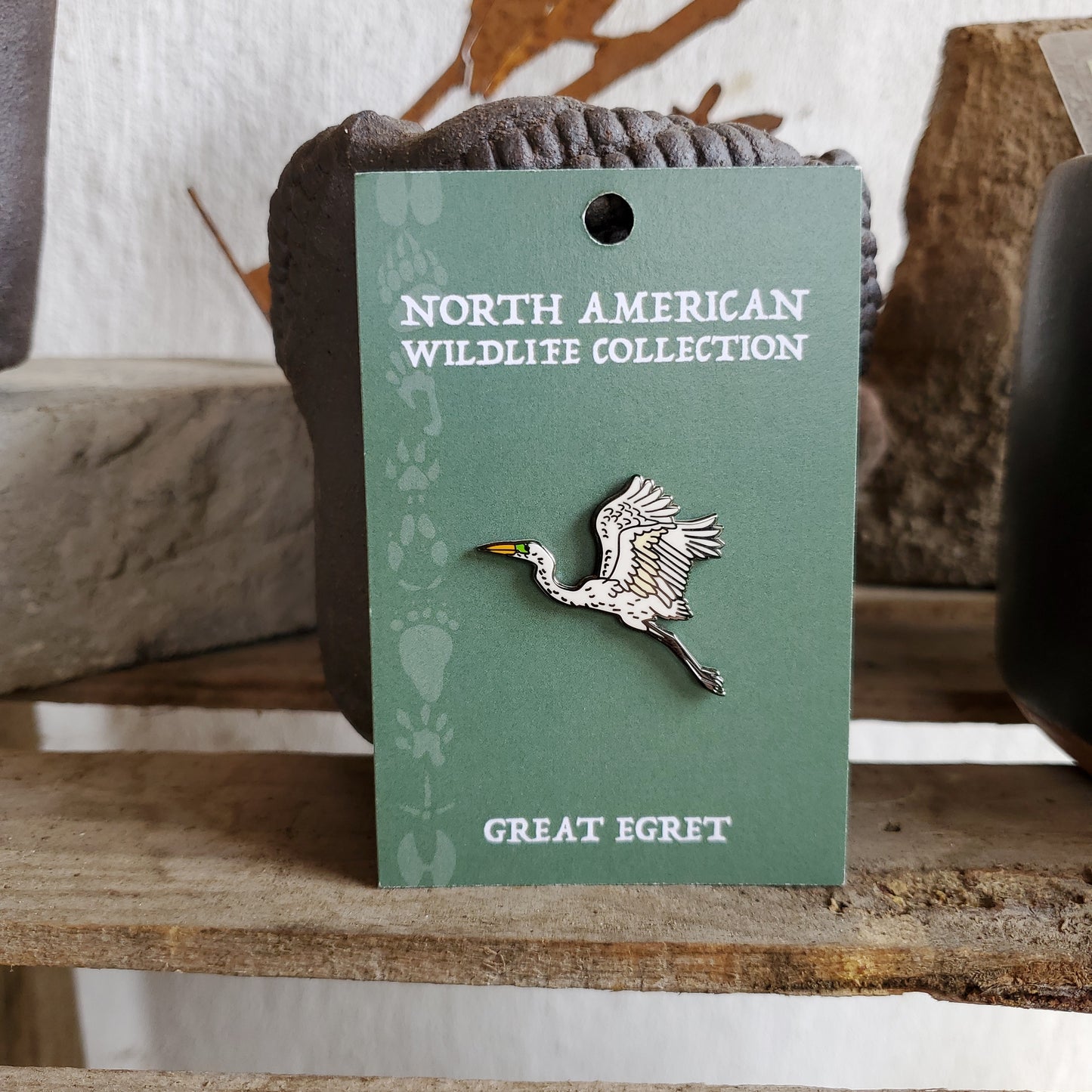 Great Egret Pin