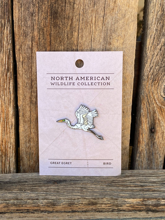 Great Egret Pin